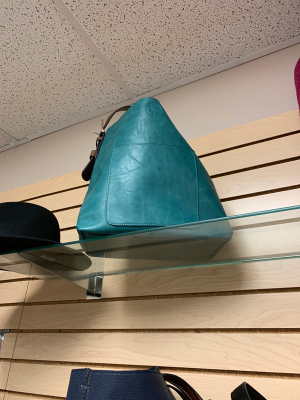 Teal-ish Hobo Coffee Handle Handbag