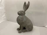 Gray Resin Textured Resin Rabbits