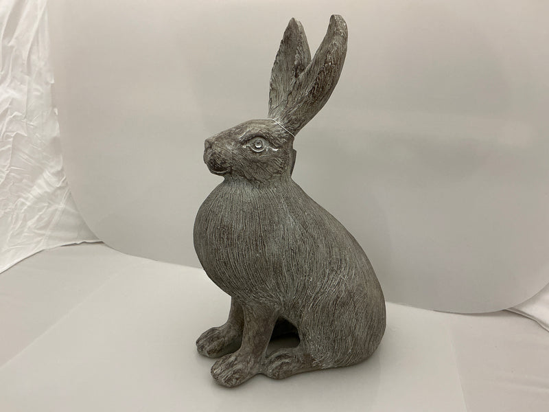 Gray Resin Textured Resin Rabbits