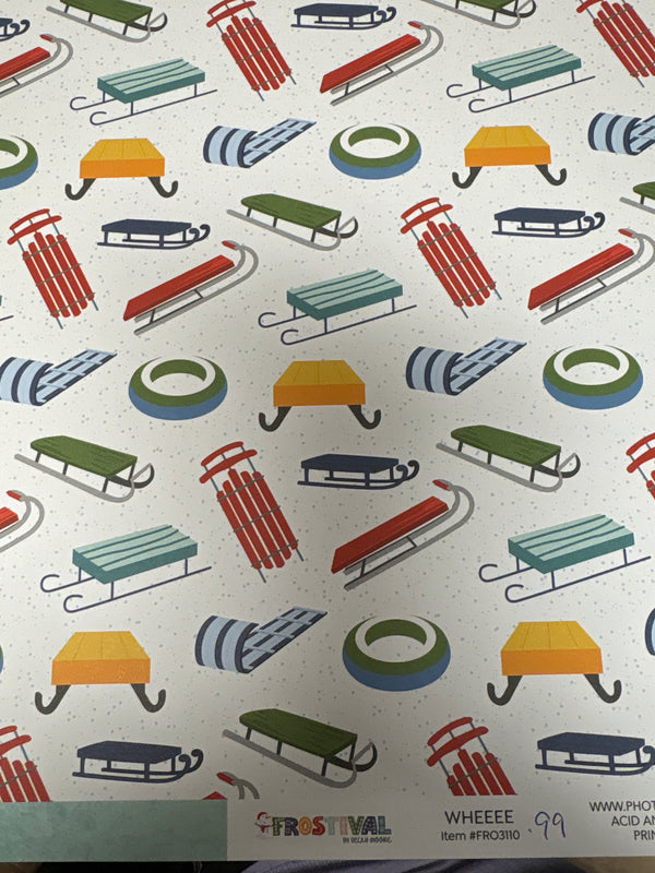 Wheeee - Frostival -  12 x 12 Scrapbook Paper