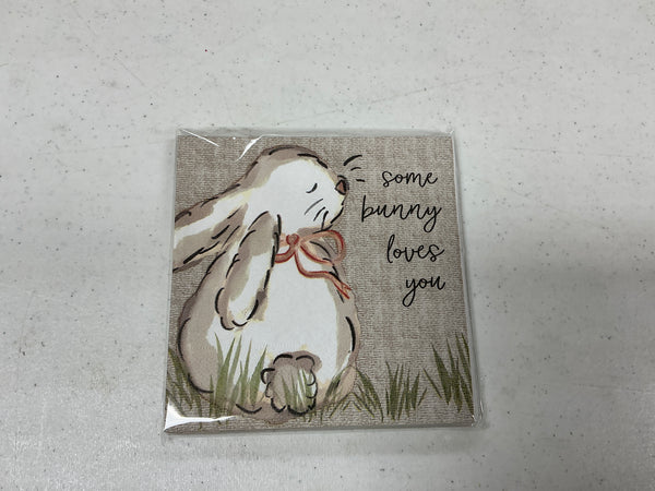 Pink Bow Bunny Napkin