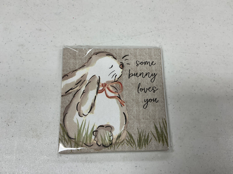 Pink Bow Bunny Napkin