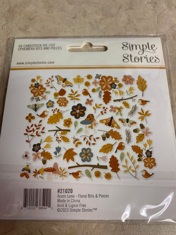 Acorn Lane  - Floral Bits - 60 Pieces