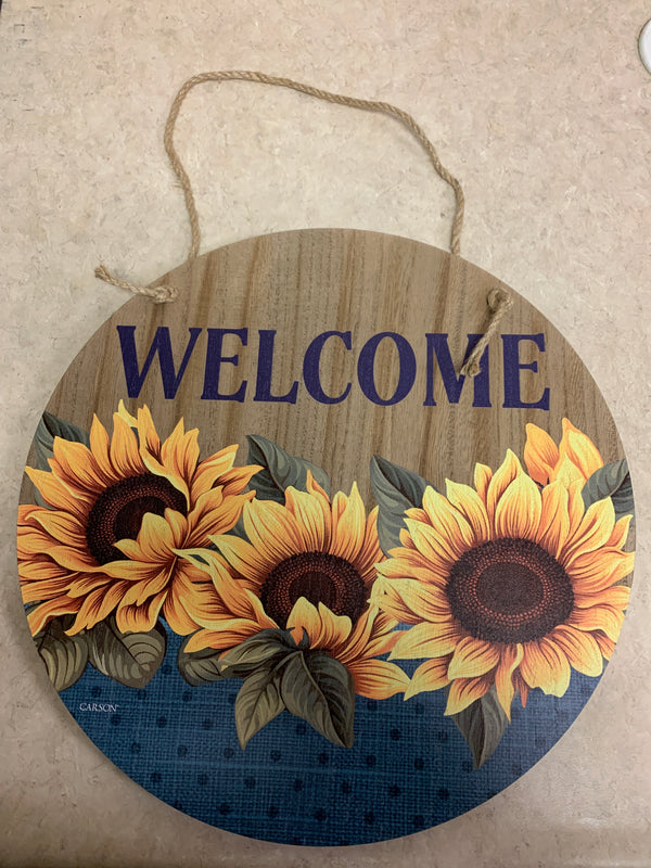 Door Hanger - Welcome Sunflower