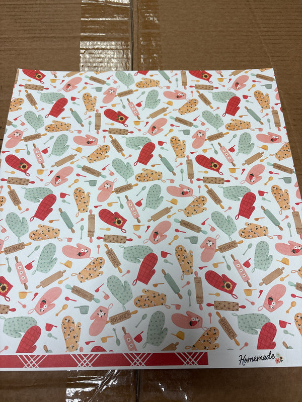 Come and Eat - Homemade - 12 x 12 Scrapbook Paper