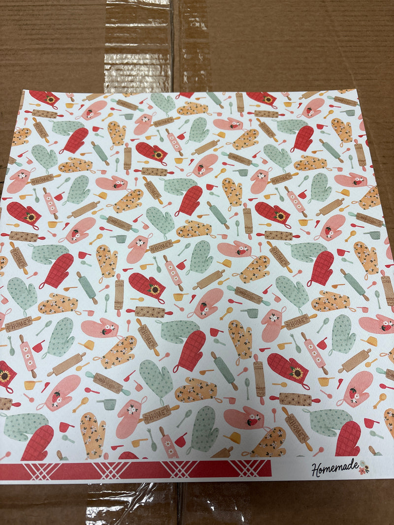 Come and Eat - Homemade - 12 x 12 Scrapbook Paper