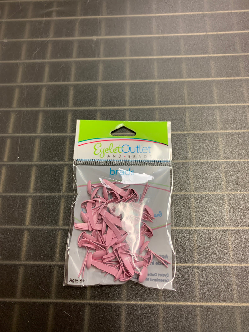 Pastel Pink Brads - 8mm - 40 Count