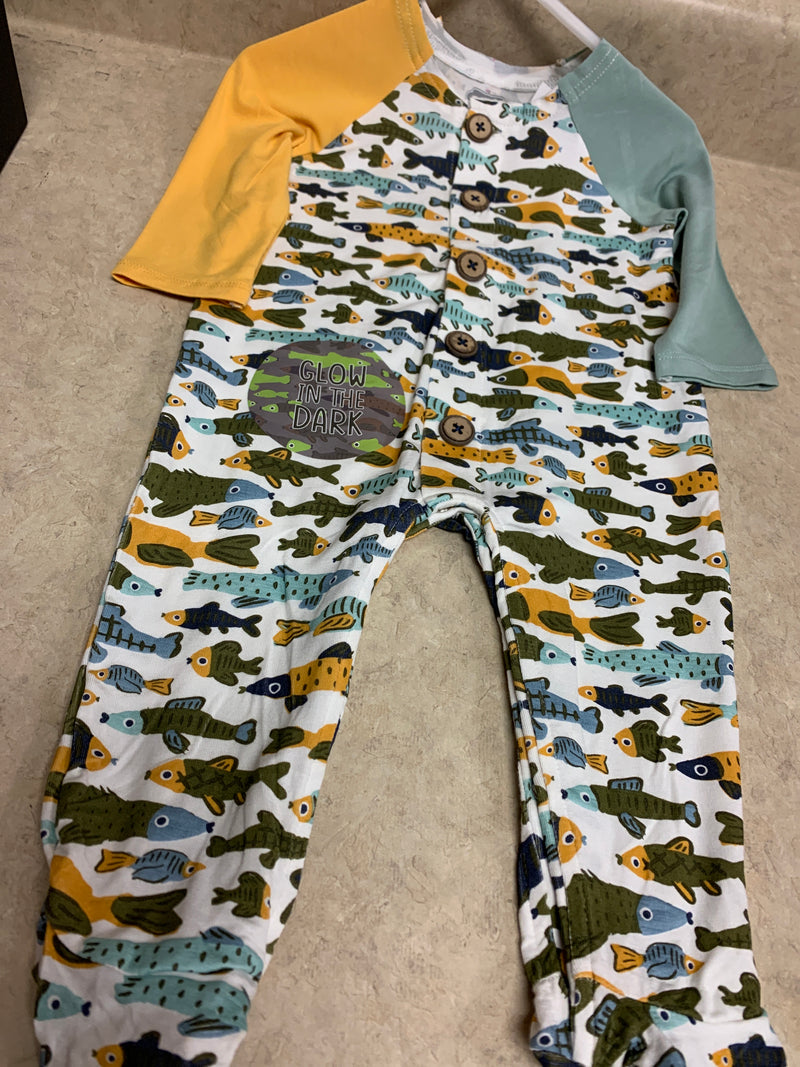 Fish Printed Sleeper 3-6Month