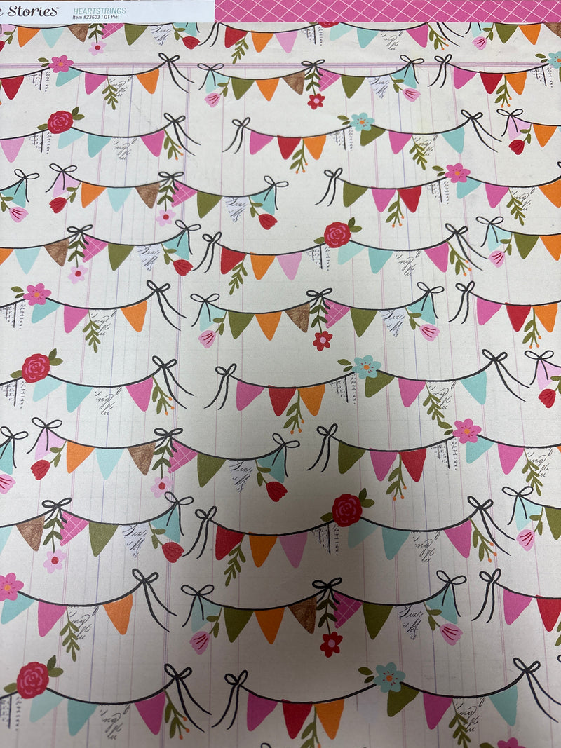 QT Pie - Heartstrings - 12 x 12 Scrapbook Paper