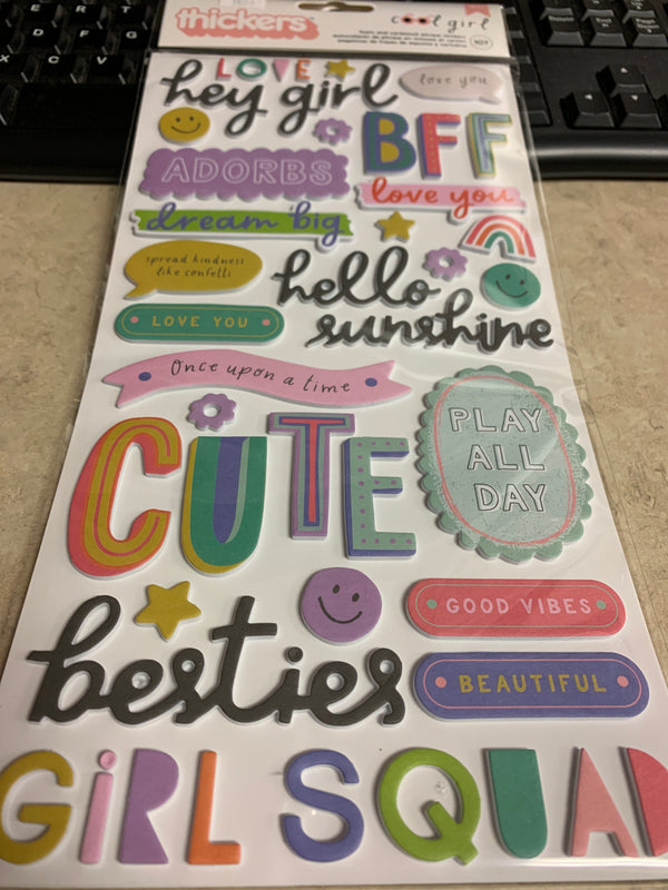 Cool Girl Stickers - Thickers
