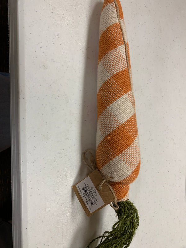 Orange Buffalo Check Fabric Carrot