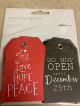 Holly Jolly Tag Pack - 12 Pack
