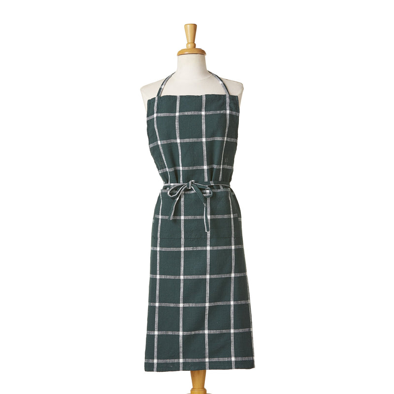 Apron - Black Check Slub