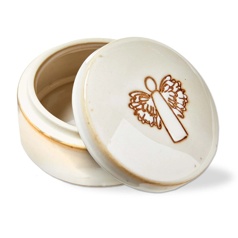 Trinket Dish with Lid - Angel