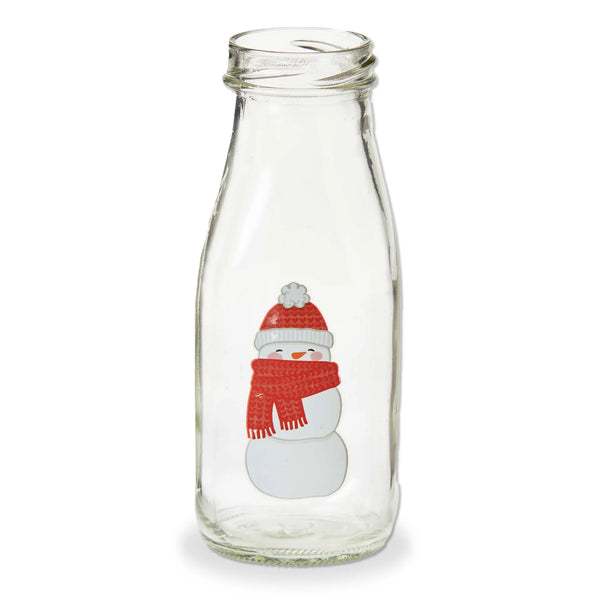 Milk Bottle - Snowman