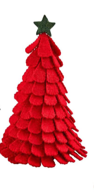 Farm Xmas Red Felt Tree Sitter - Medium