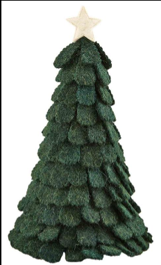 Farm Xmas Green Felt Tree Green Sitter - Large
