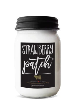 Strawberry Patch Mason Jar Candle