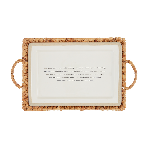 Stoneware Platter with Tray