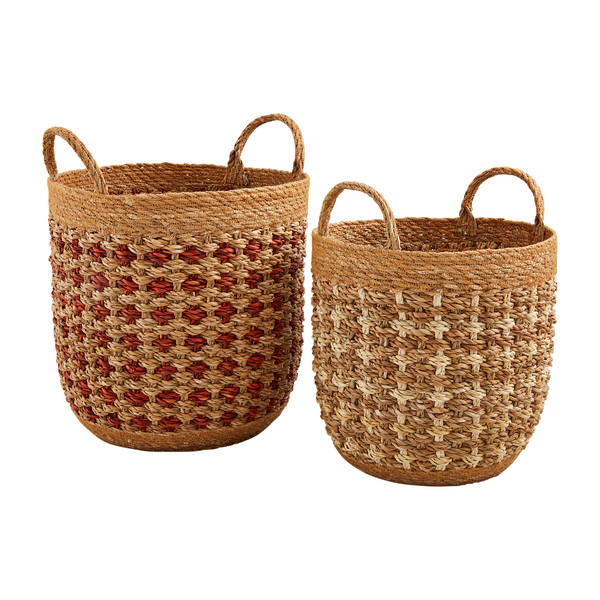 Terracotta Basket Set - Sold As a Set