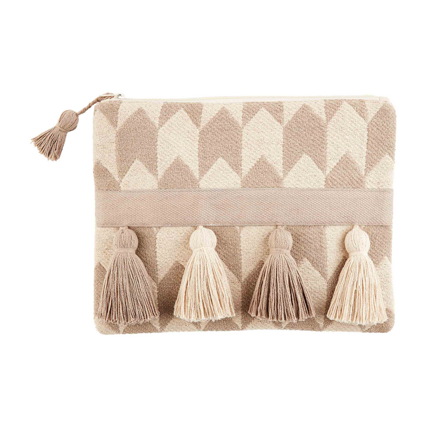 Handloom Tassel Case - Cream