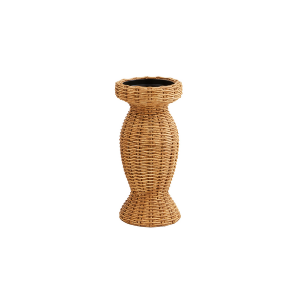 Small Resin Woven Candlestick