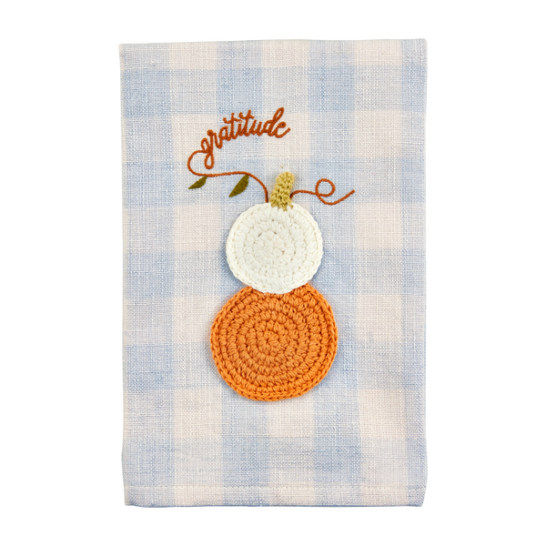 Gratitude Crochet Pumpkin Towel