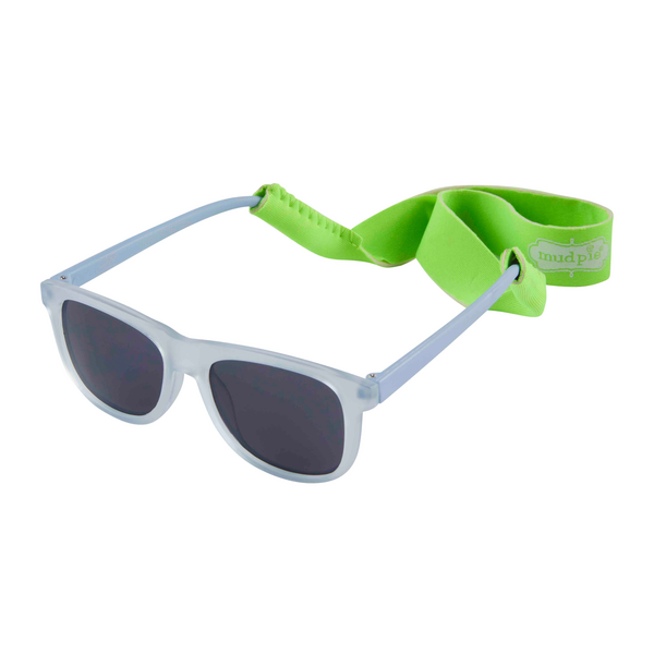 Clear Blue Boy Sunglasses & Neoprene Neck Strap - 0 - 2 year