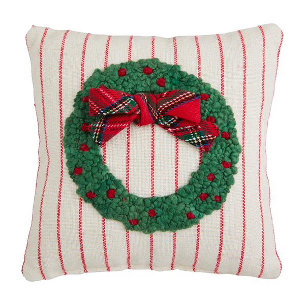 Wreath Classic Xmas Mini Pillow