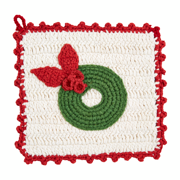 Wreath Icon Crochet Pot Holder