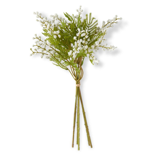 White Berry with Foliage Bundle - 15 Inch