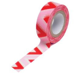 Trendy Tape Red and Pink Chevron Pattern