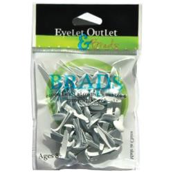 White Brads - 8mm - 40 Count