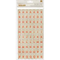 Thickers - Printed Chipboard Letter Stickers - Daily - Banner Alpha