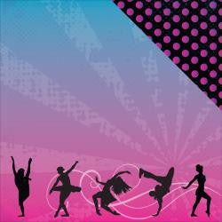 Strike A Pose - Dance Life - 12 x 12 Scrapbook Paper