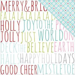 Simple Stories Paper - Oh What Fun - Mistletoe Kisses