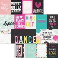 3x4 &4x6 journaling Card Elements - dance - simple stories