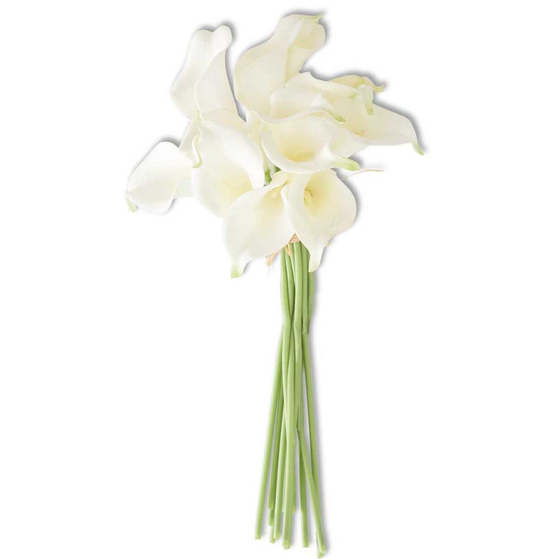 Real Touch White Calla Lily Bundle - 14 Inch