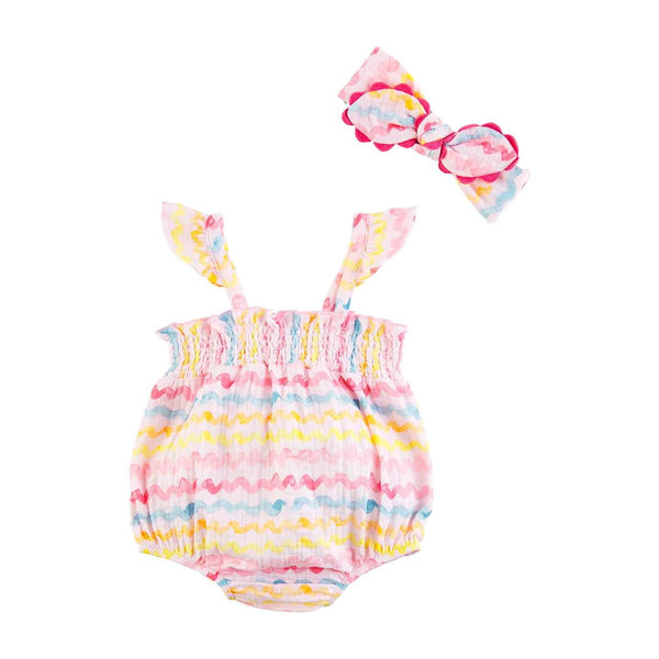 Rainbow Ricrac Bubble and HB 6-9month