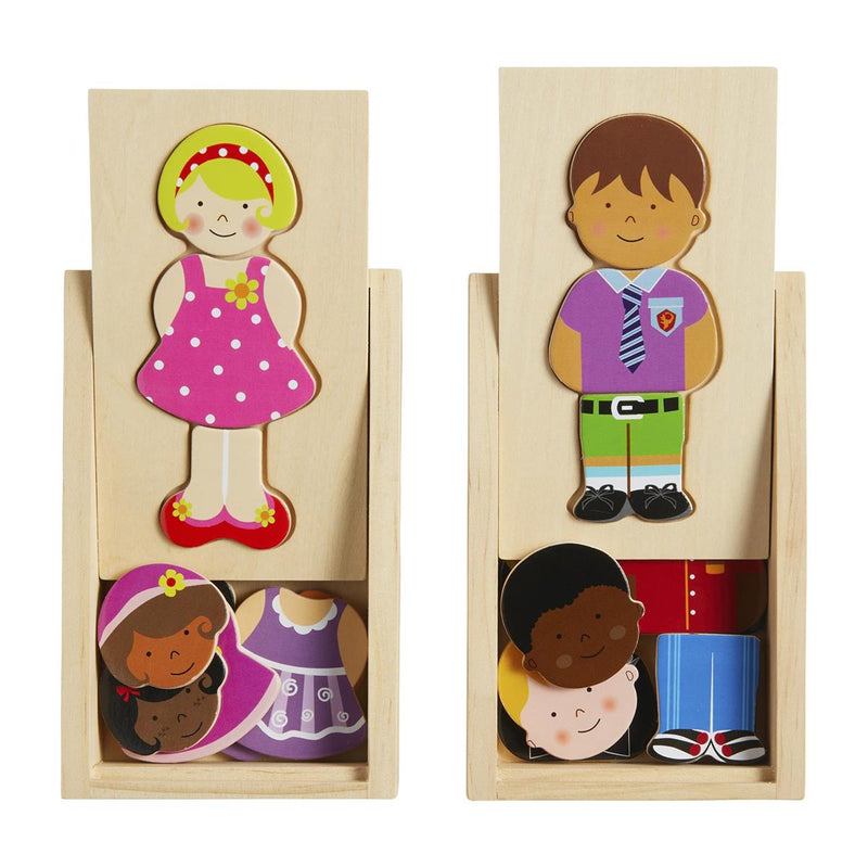 Girl Boxed Dress Up Wood Toy Puzzle