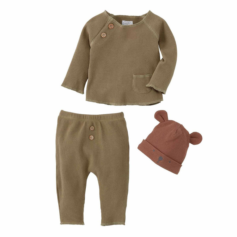 Waffle Olive Green 2PC Set