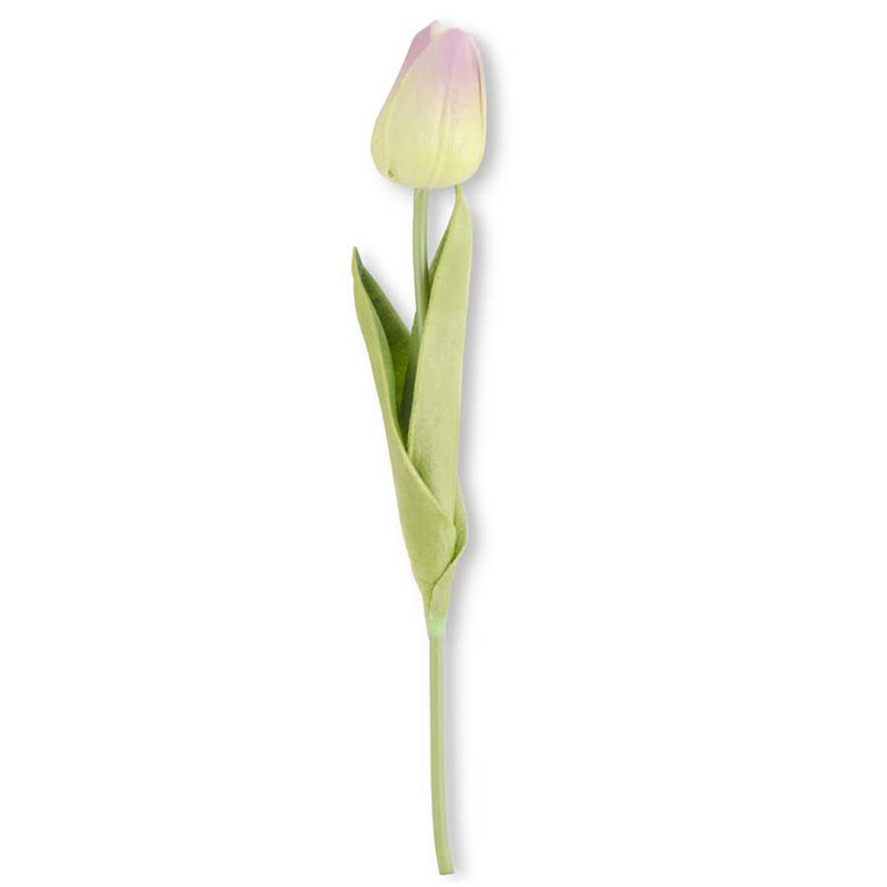 Real Touch Mini Green and Purple Tulip Stem