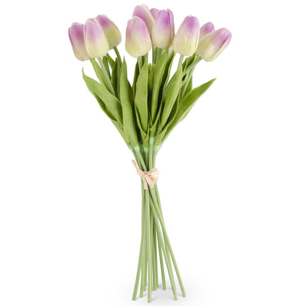 Real Touch Mini Green and Purple Tulip Bundle