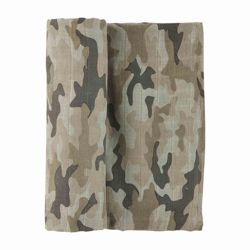 Muslin Swaddle Blanket- camo