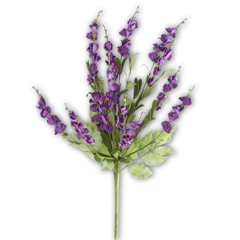 Dark Purple Lavender Spray with Foliage - 24 Inch