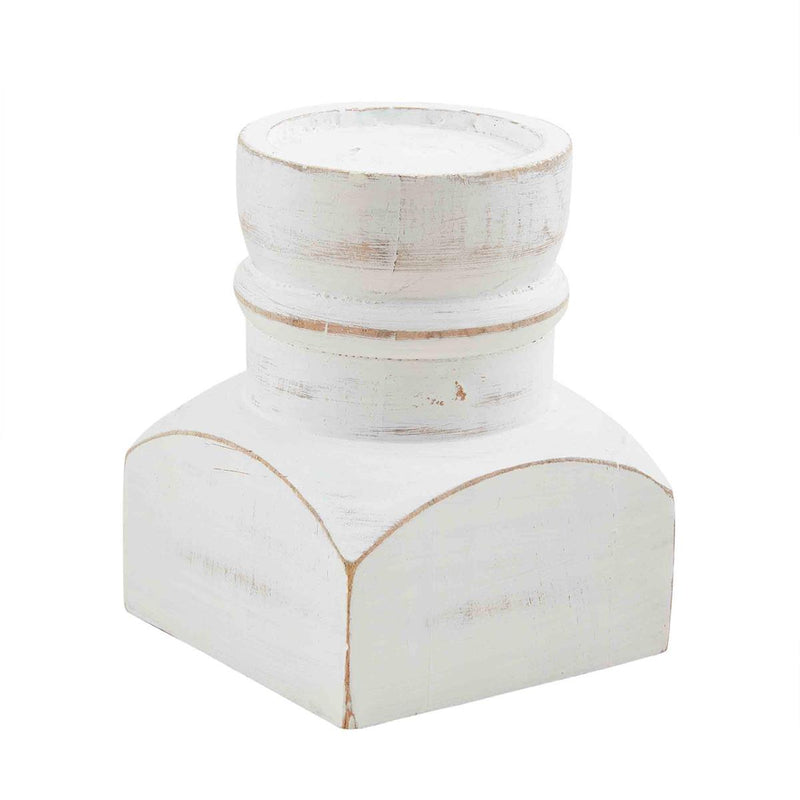 Medium Short White Candle Holder