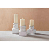 Large Short White Candle Holder