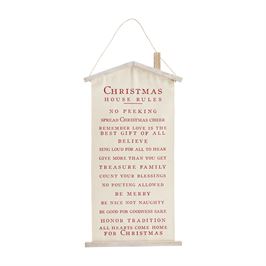 Holiday Rules Canvas Hanger