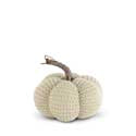 Cream Knit Stuffed Pumpkin