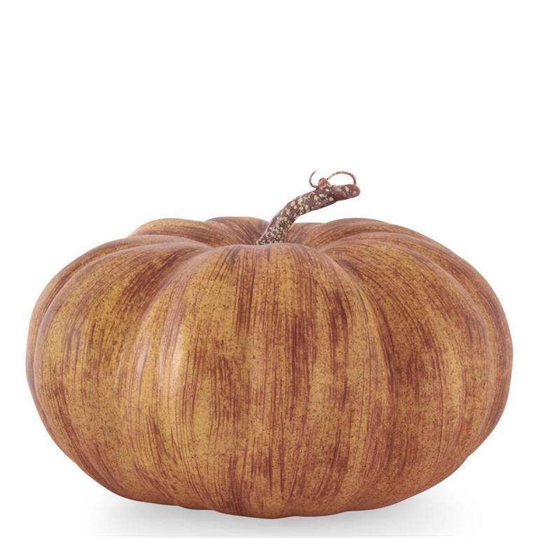 Brown Pumpkin With Speckles and Streaks - 7 Inch